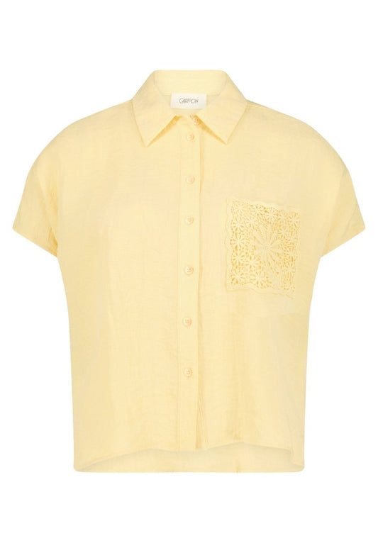 Cartoon Bluse Kurz 1/2 Arm in der Farbe Gelb