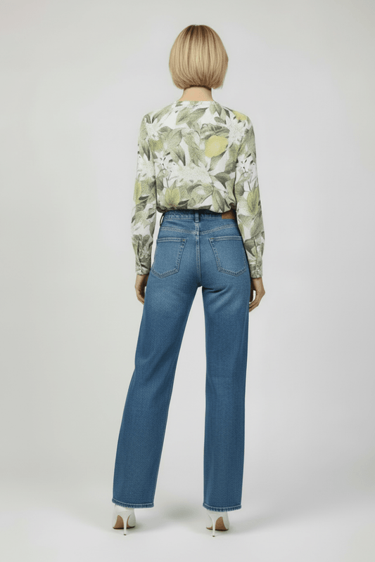 Cartoon Bluse Kurz 3/4 Arm