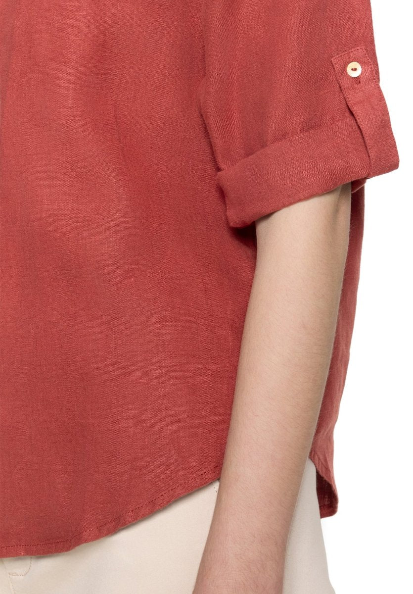 Cartoon Bluse Kurz 3/4 Arm in der Farbe Rot