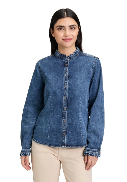 Cartoon Jeansbluse Dark Blue Denim