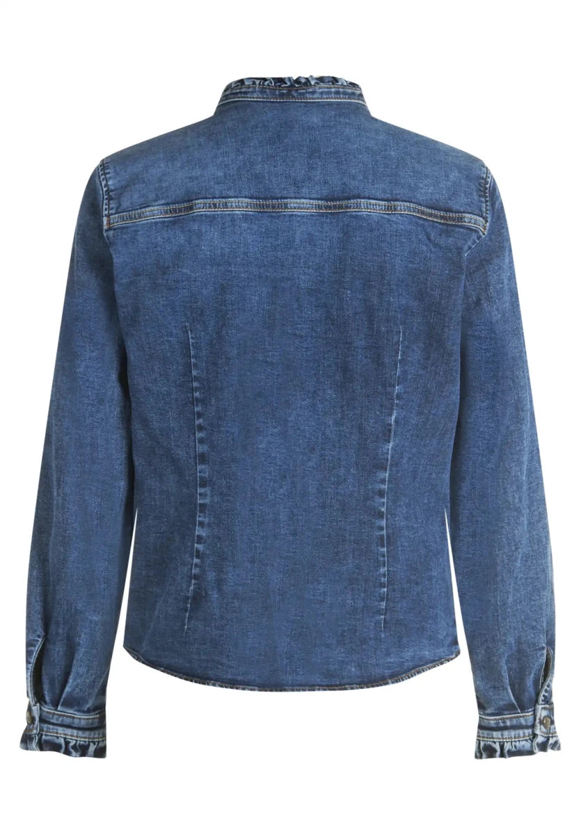 Cartoon Jeansbluse Dark Blue Denim