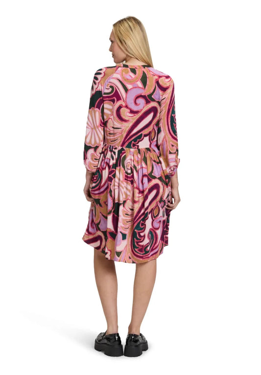 Cartoon Kleid in der Farbe Violett/Rosa