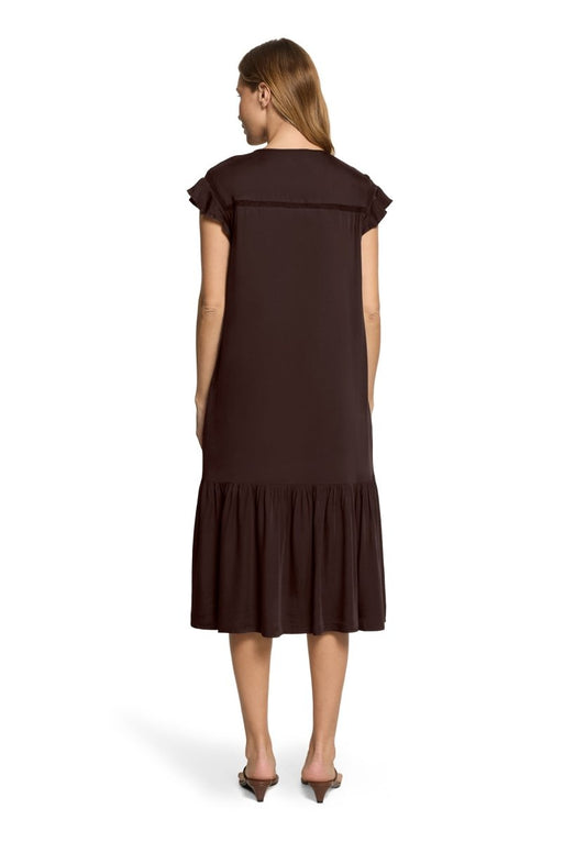 Cartoon Kleid Kurz 1/2 Arm in der Farbe Braun