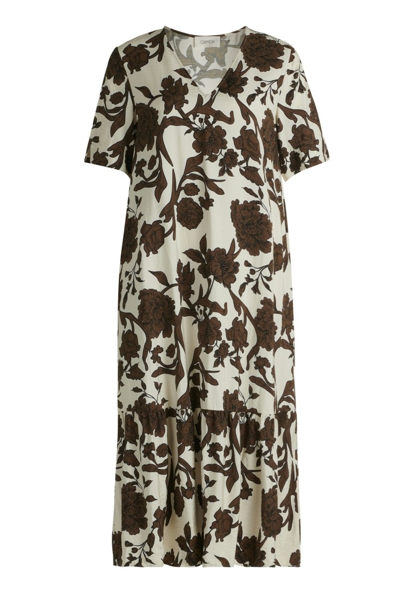 Cartoon Kleid Lang 1/2 Arm in der Farbe Beige