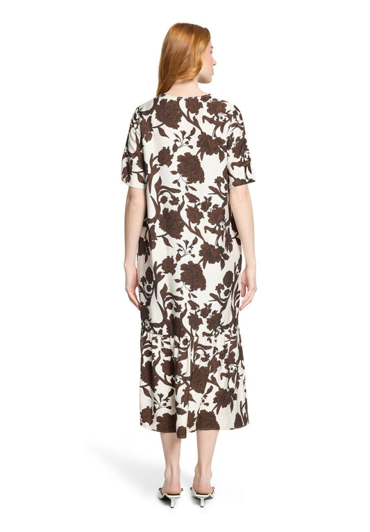 Cartoon Kleid Lang 1/2 Arm in der Farbe Beige