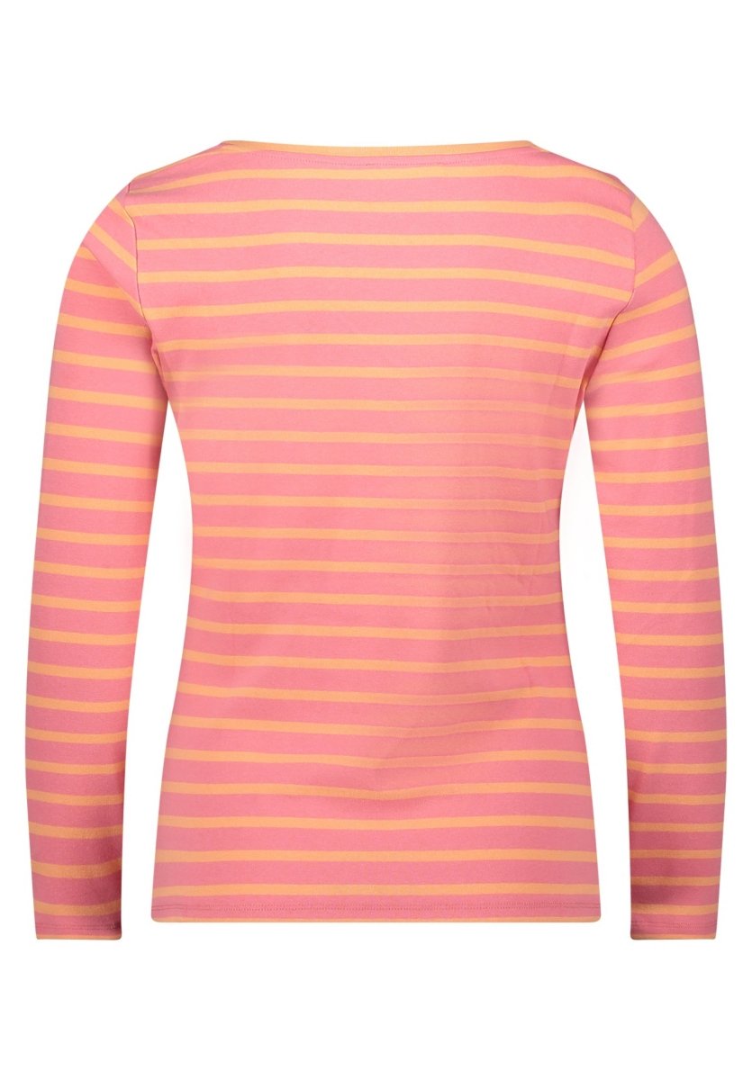 Cartoon Ringelshirt in der Farbe pink/orange