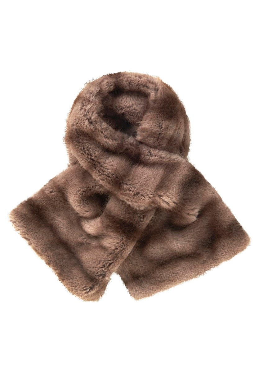 Cartoon Schal Beige Braun