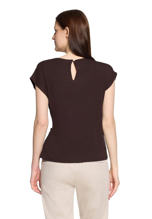 Cartoon Shirt Kurz 1/2 Arm in der Farbe Braun