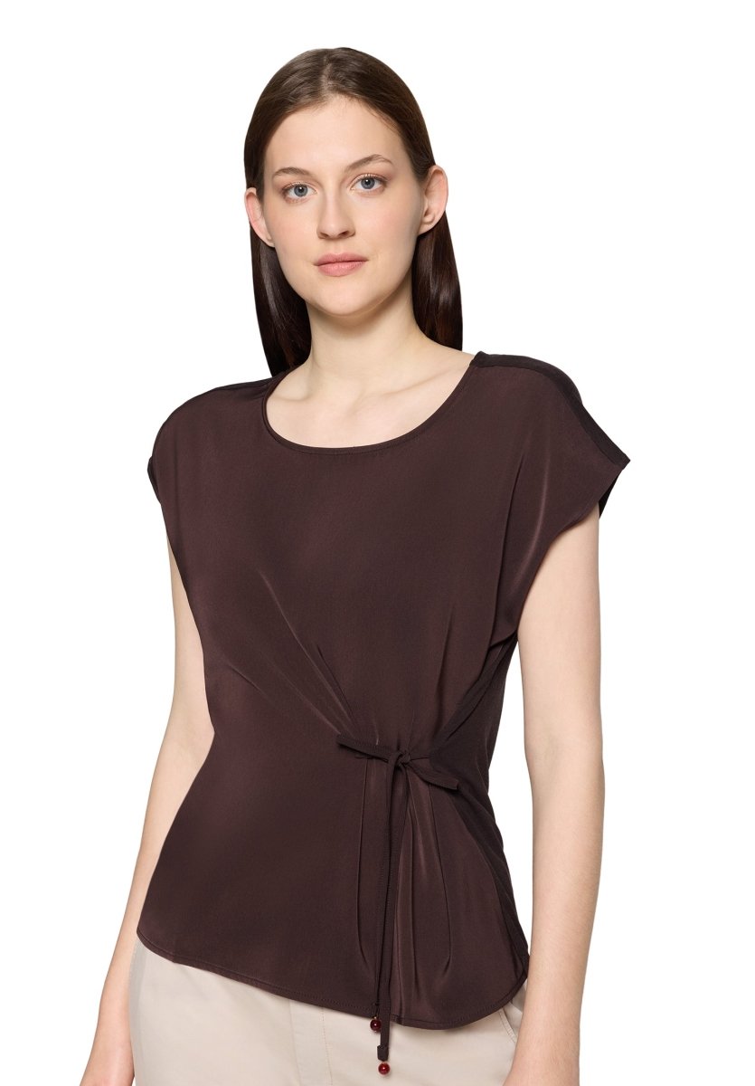 Cartoon Shirt Kurz 1/2 Arm in der Farbe Braun
