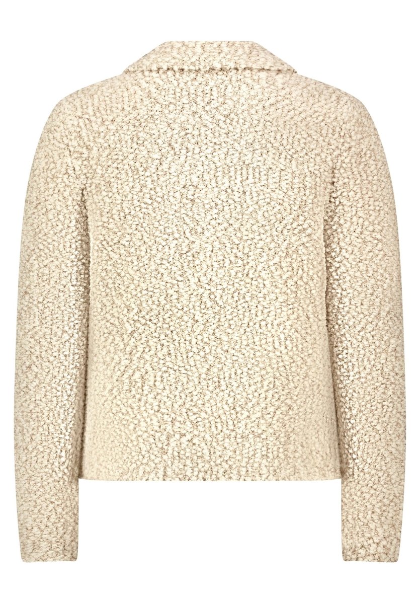 Cartoon Strickjacke Beige Meliert
