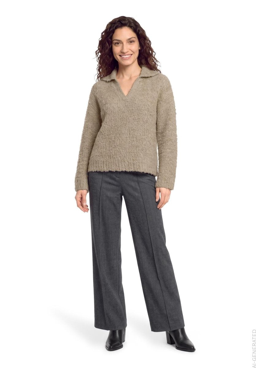 Cartoon Strickpullover Helles Mauve