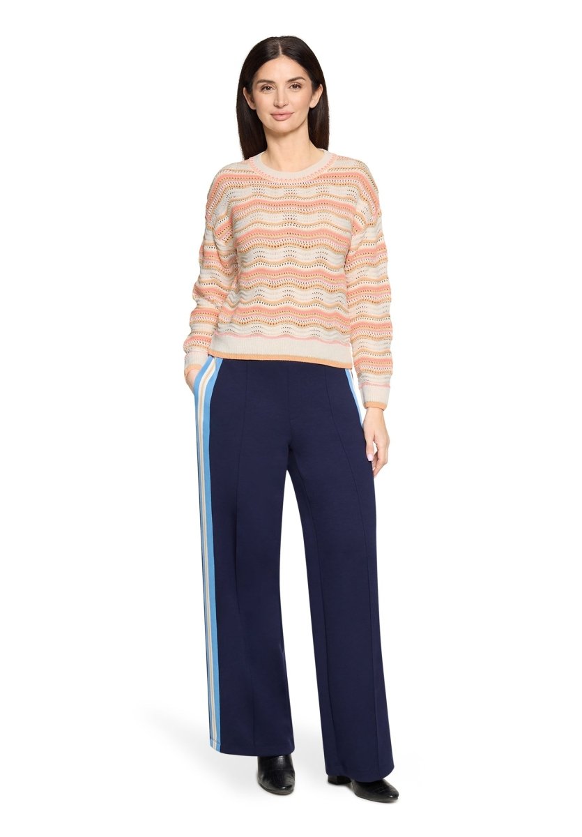 Cartoon Strickpullover Kurz 1/1 Arm