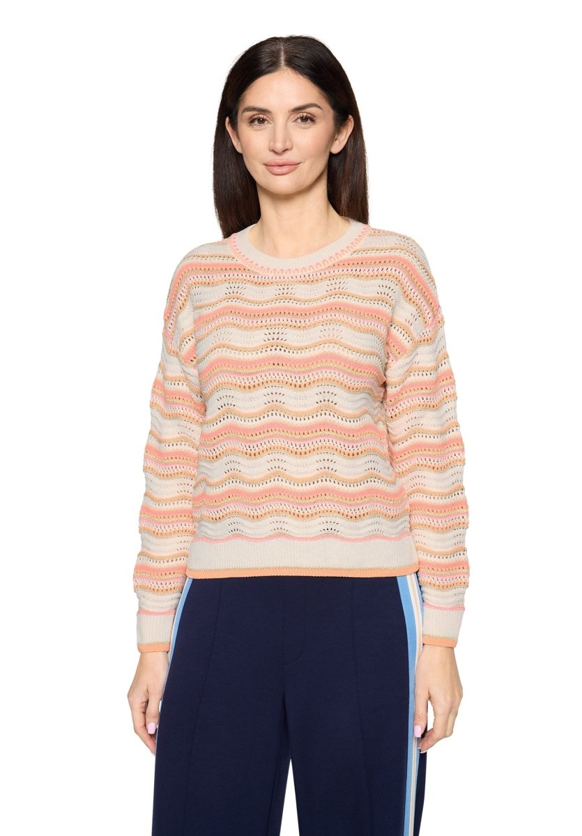 Cartoon Strickpullover Kurz 1/1 Arm