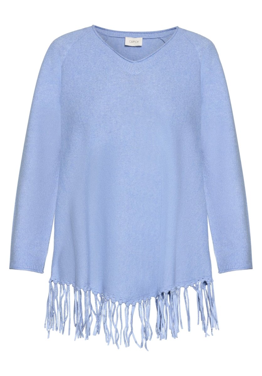 Cartoon Strickpullover Lang 1/1 Arm in der Farbe Hellblau