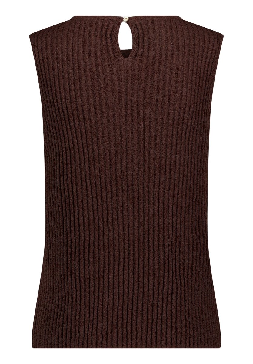 Cartoon Sweat Kurz ohne Arm in dr Farbe Braun