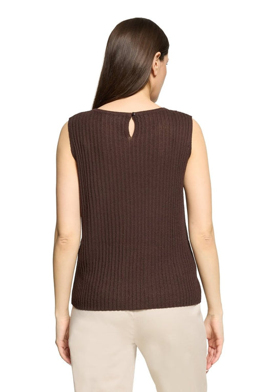 Cartoon Sweat Kurz ohne Arm in dr Farbe Braun