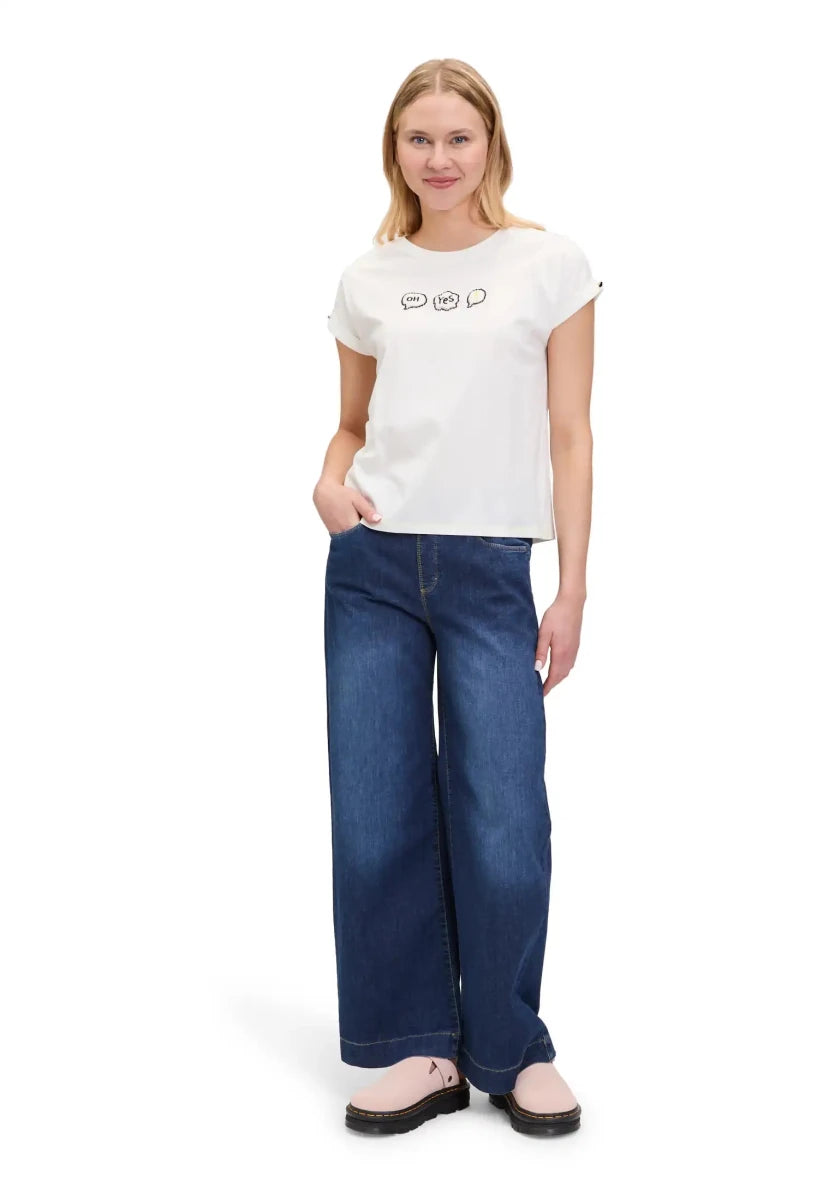 Cartoon T-Shirt Patch in der Farbe Cream
