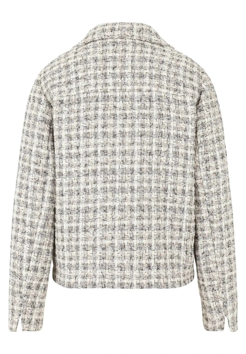 Cartoon Tweed Blazer White Camel