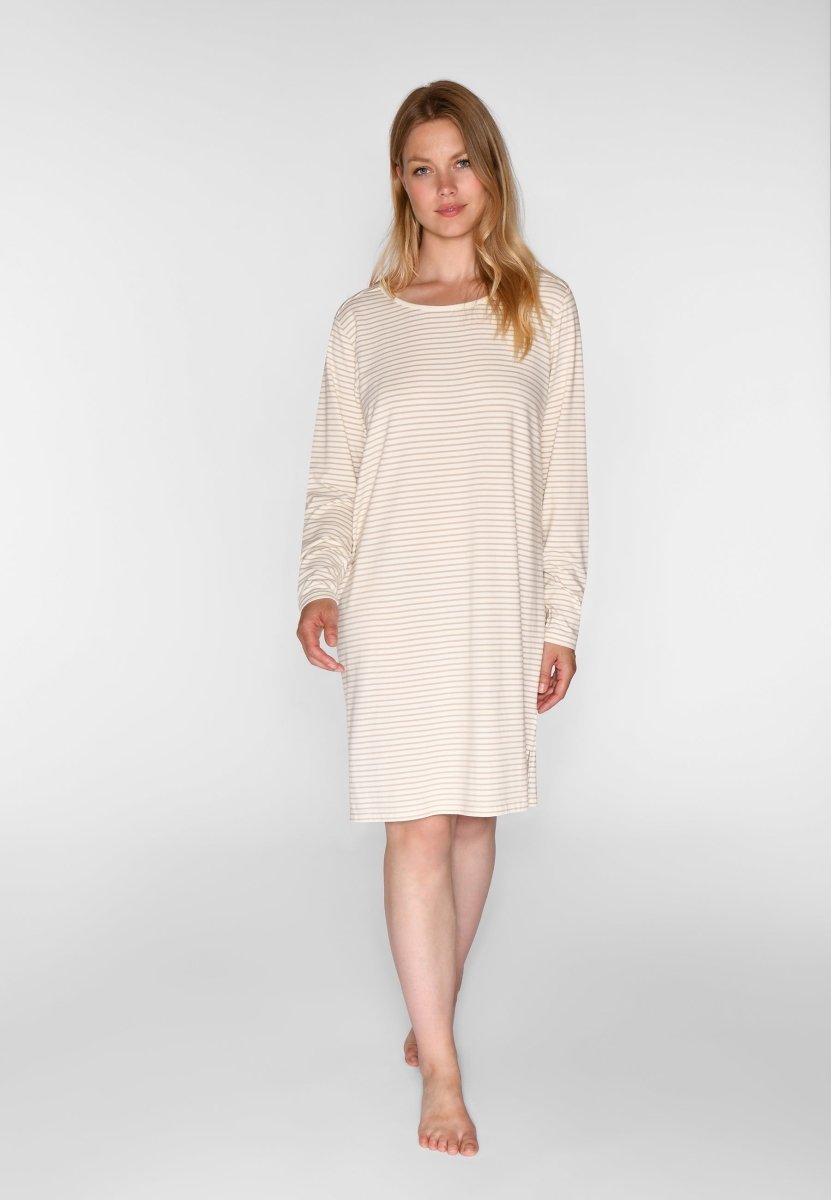 CCDK Bea L/S Dress Cement Stripe
