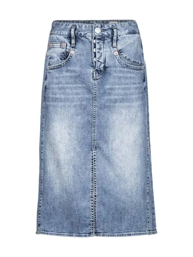 Herrlicher Jeansrock midi Carolina Blue