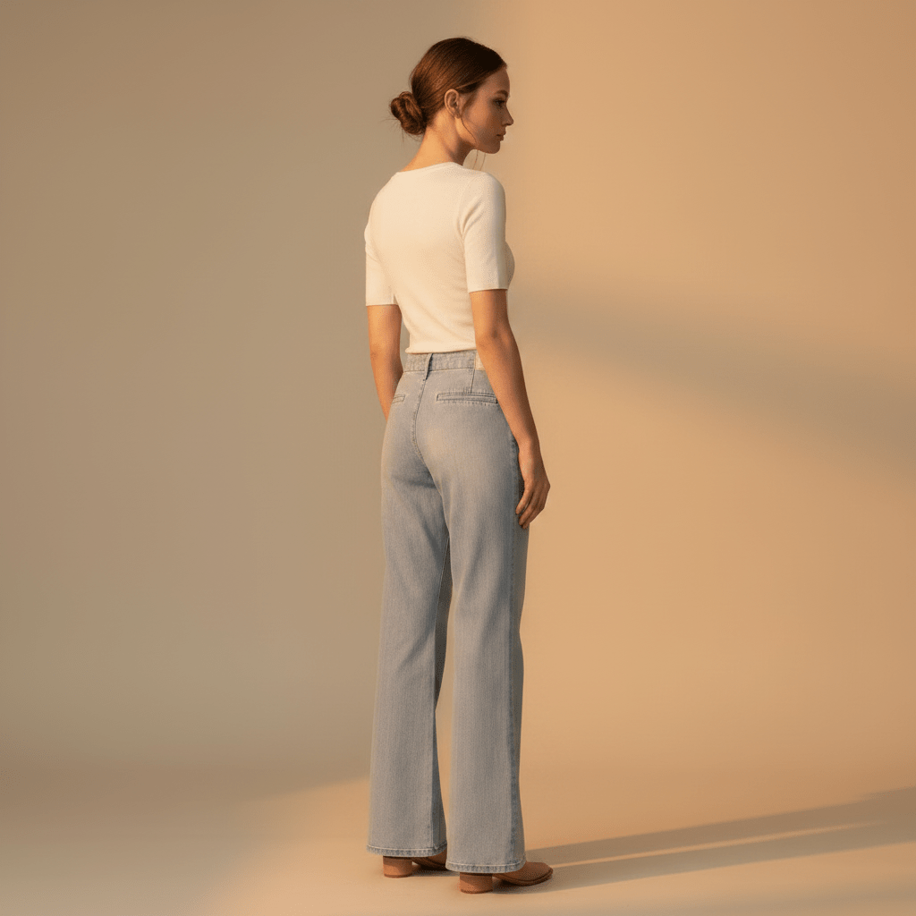 Herrlicher Lovely Flared Denim Light Hose für Damen in Blau