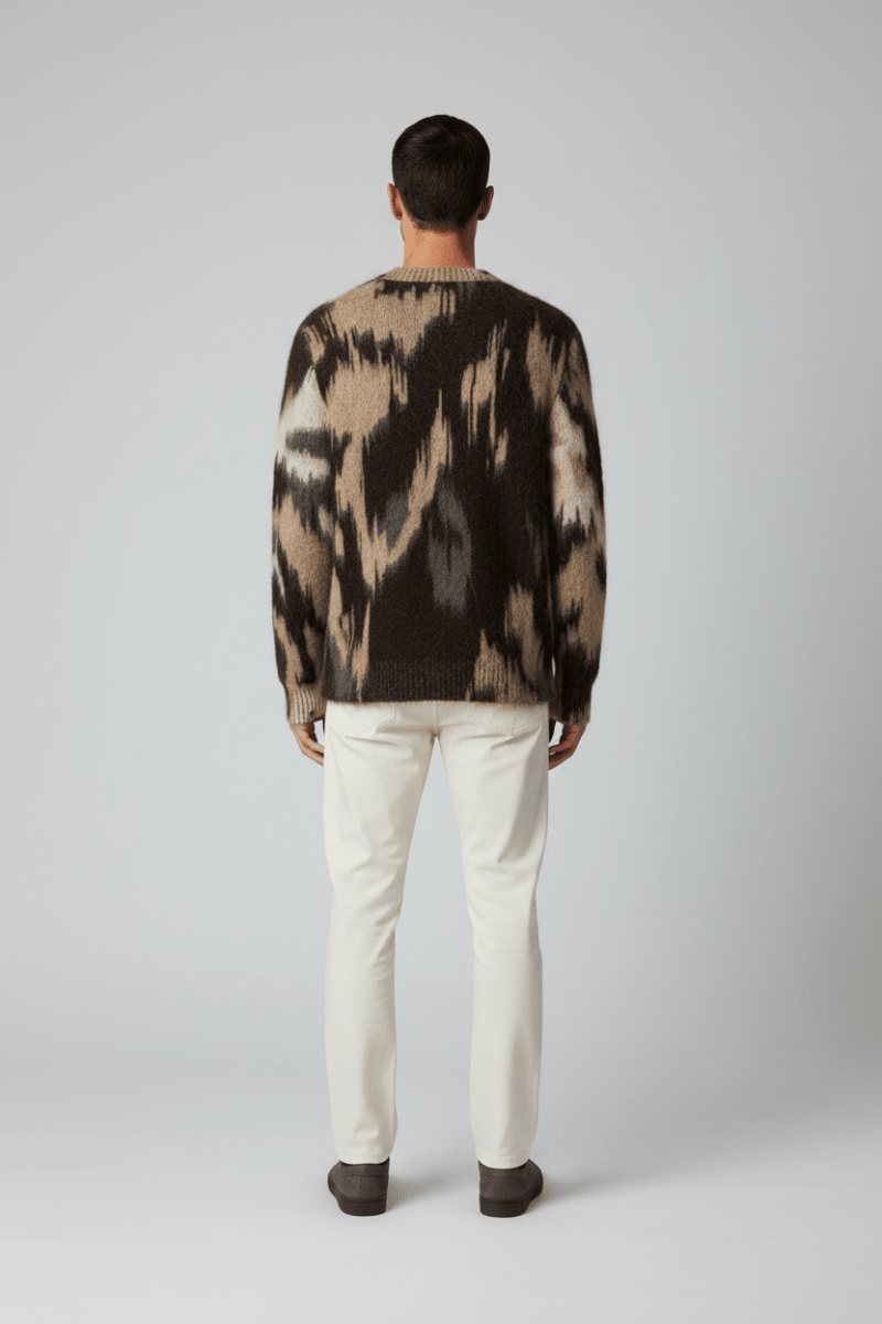 Les Deux Forrest Crewneck Knit Shopping Bag Braun – Herren Strickpullover