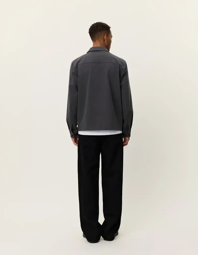 Les Deux Hybrid Jacke Marseille Textured in der Farbe Dark Grey Melange