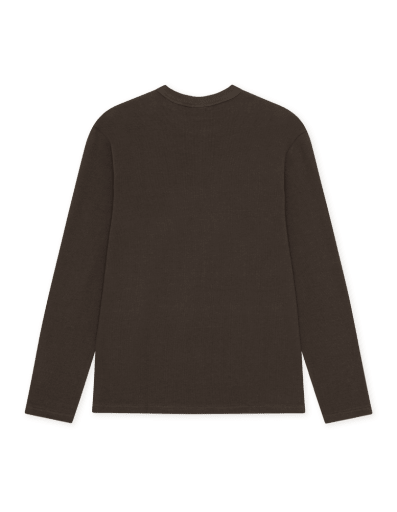 Les Deux Label Waffle LS T-Shirt Delicioso Brown – Herren Longsleeve
