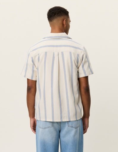 Les Deux Lawson Stripe SS Shirt in der Farbe EGGNOG WHITE