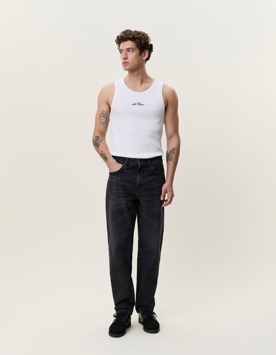 Les Deux Ryder Black Washed Denim Jeans Schwarz