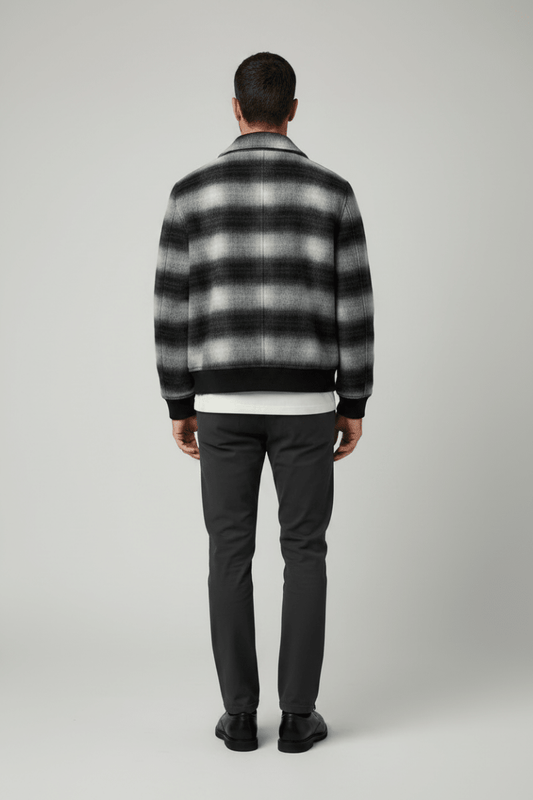 Les Deux Shadowcheck Varsity Jacket Black – Herren College-Jacke