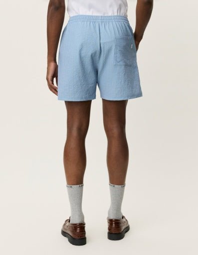 Les Deux Stan Stripe Seersucker Swim Shorts in der Farbe ALLURE