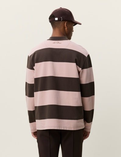 Les Deux Striped LS Polo Shirt Delicioso Brown – Herren Poloshirt