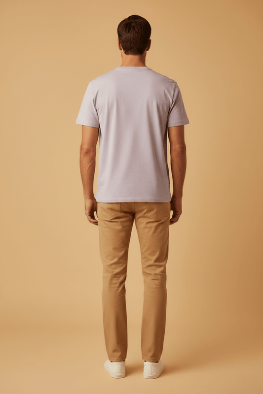 Les Deux T-Shirt Felipe in der Farbe Flieder mit Rosendruck