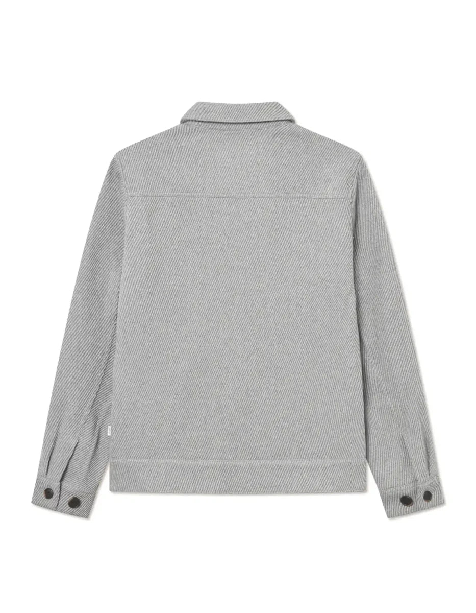 Les Deux Wolljacke Nash Twill in der Farbe Grey Melange