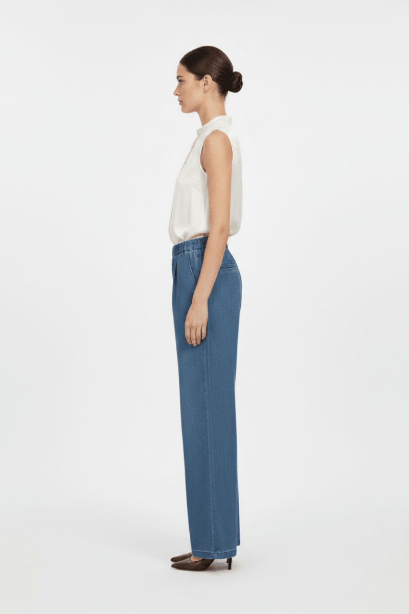 Mos Mosh Hose Straight Fit in Blau