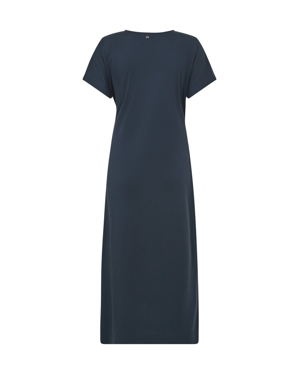 Mos Mosh Kleid ärmellos mit Rundhalsausschnitt figurbetont in Blau