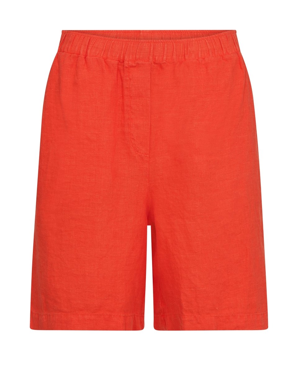 Mos Mosh MMEmmie linen Bermuda Shorts in der Farbe Spicy Orange