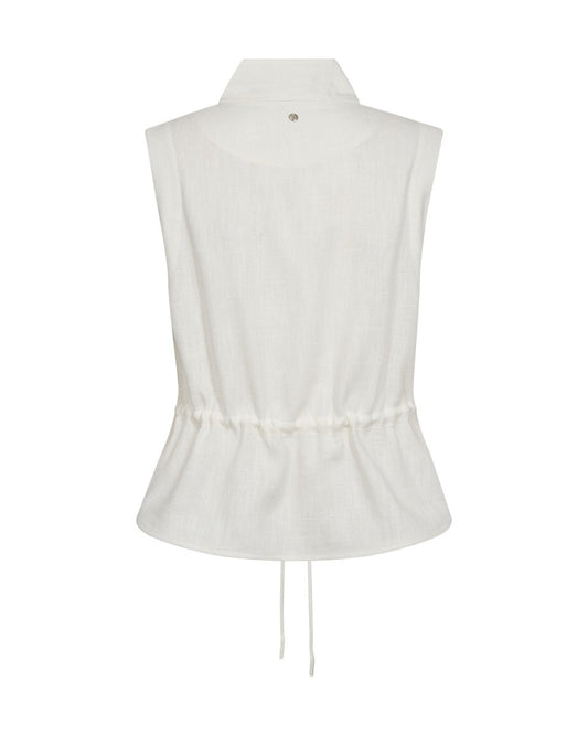 Mos Mosh MMLelo Ramie Vest in der Farbe Ecru