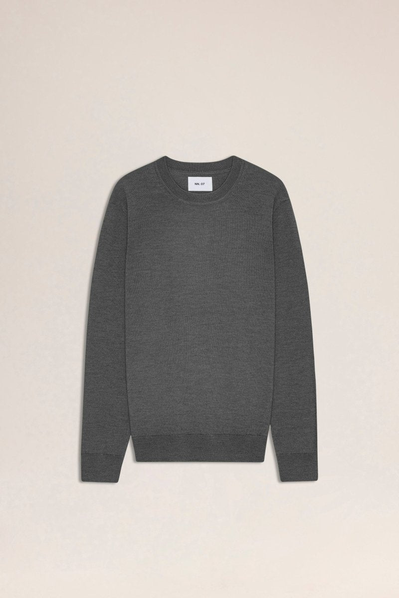 NN. 07 Pullover Ted in der Farbe Dunkelgrau Meliert