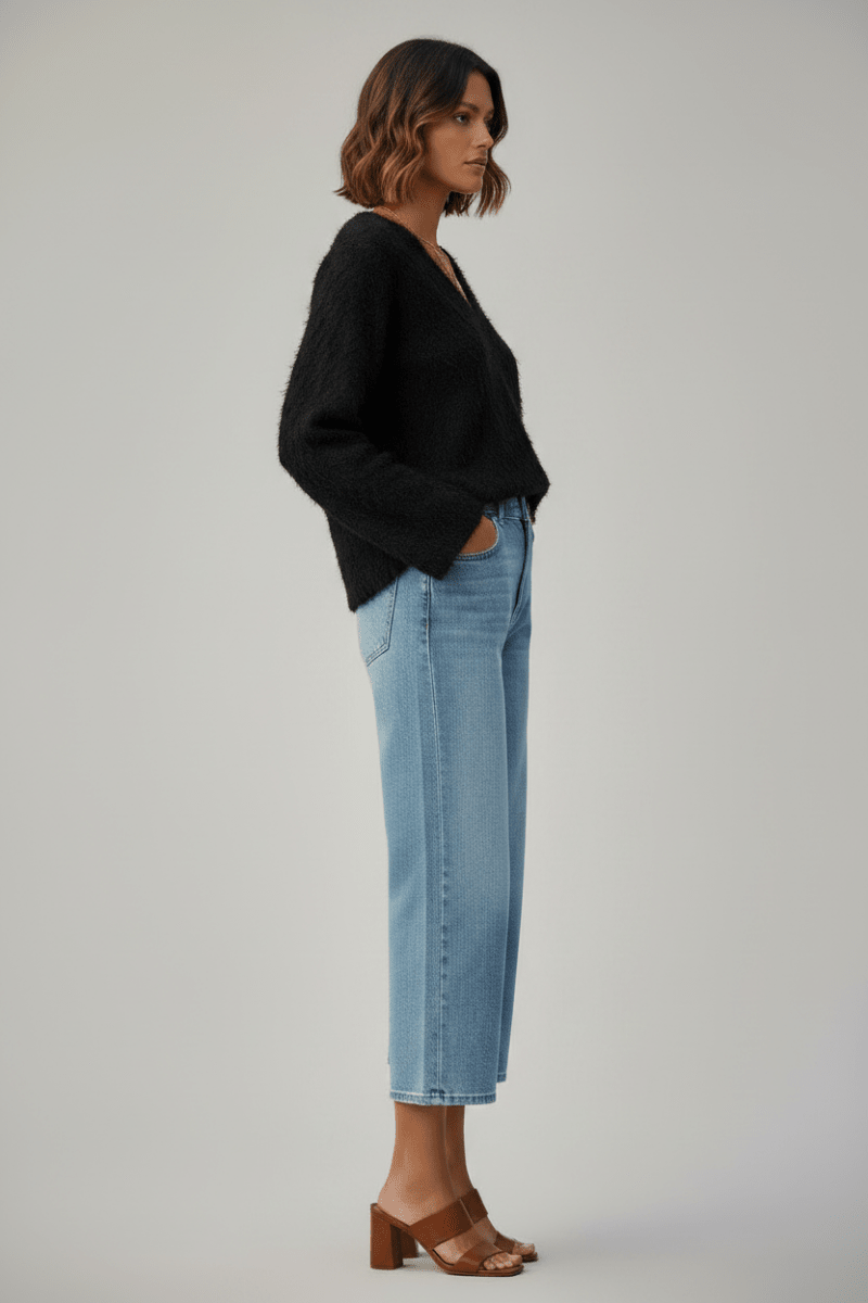 Rich and Royal Fringe Blouse in der Farbe Black