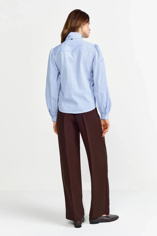 Rich & Royal Bluse mit Schleife in der Farbe Skyway Blue