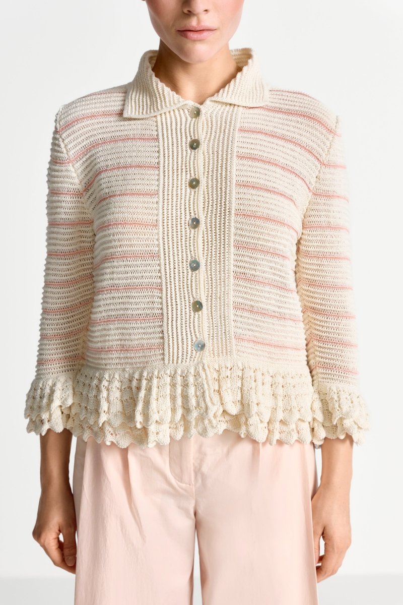 Rich & Royal Cardi with Crochet Details