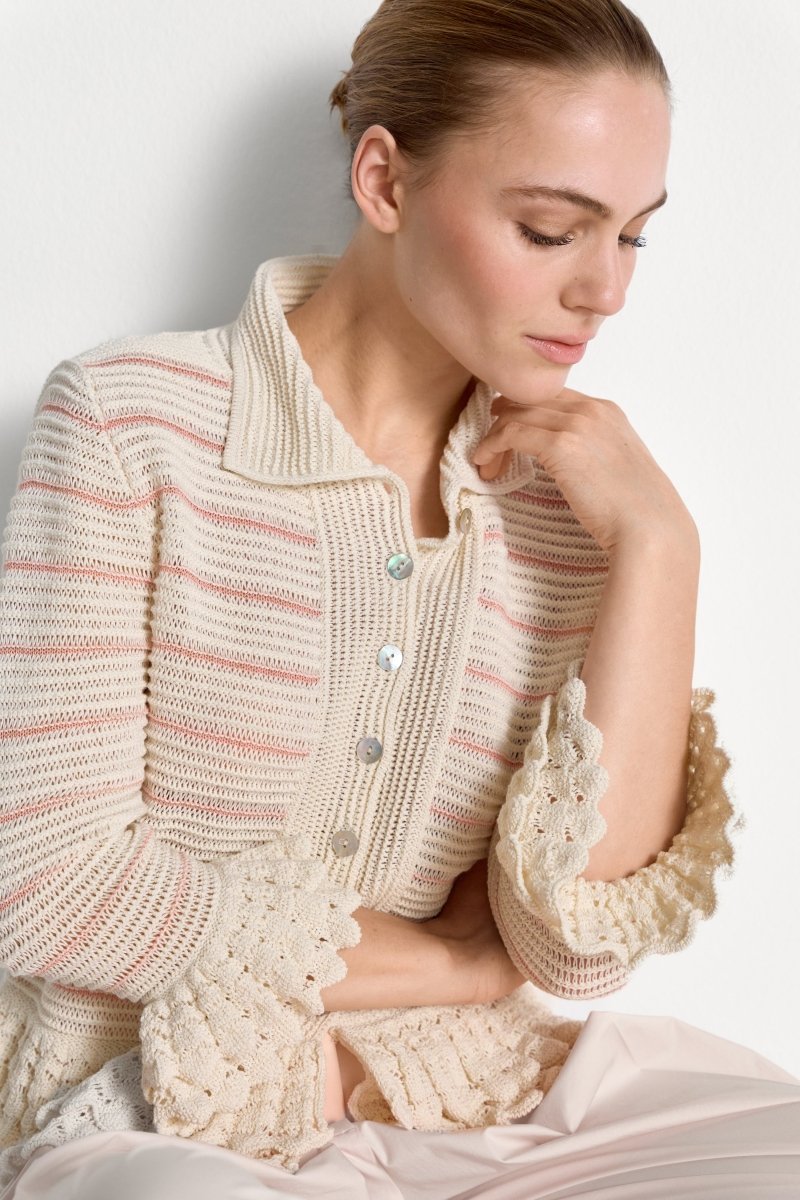 Rich & Royal Cardi with Crochet Details
