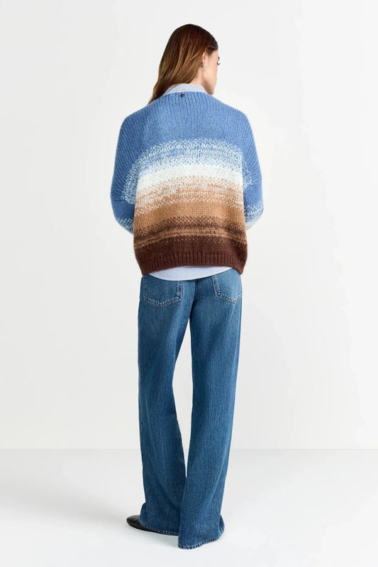 Rich & Royal Cardigan in der Farbe Dusty Blue