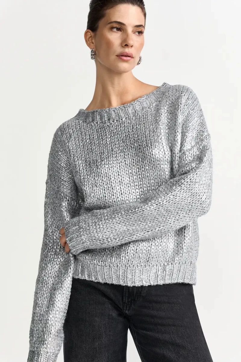 Rich Royal Crew Neck Sweatshirt in der Farbe Silver