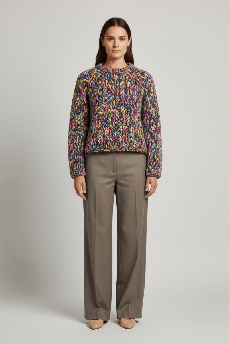 Rich & Royal Multicoloured Mock Neck hazel