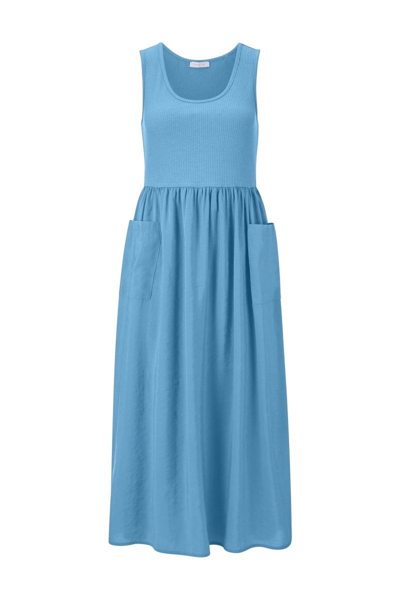 Rich & Royal Scuba Mat Mix Parachute Dress in der Farbe sailor sky