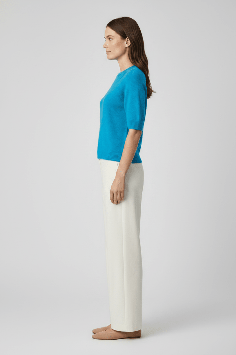 Rich & Royal Seamless Crew Short Sleeve blue jewel