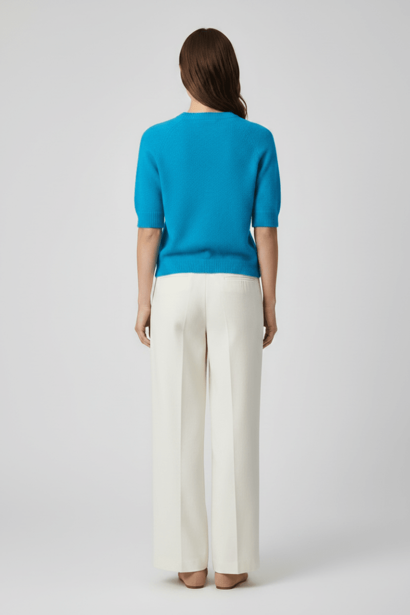 Rich & Royal Seamless Crew Short Sleeve blue jewel